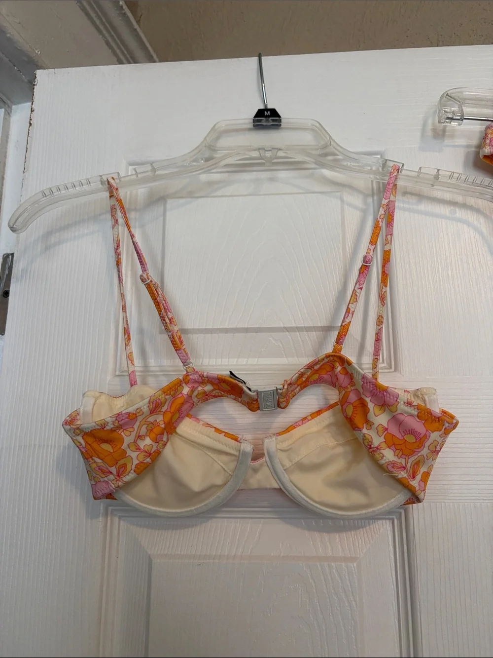 Triangl Swimwear Orange Pink Floral Bikini Set